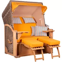 Strandkorb Spiekeroog Teak PE grey Dessin 586 Unkategorisiert online kaufen