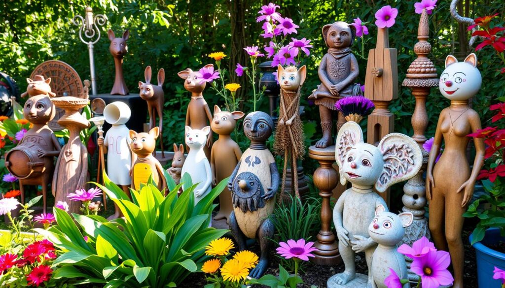 Garten Deko Figuren Materialien