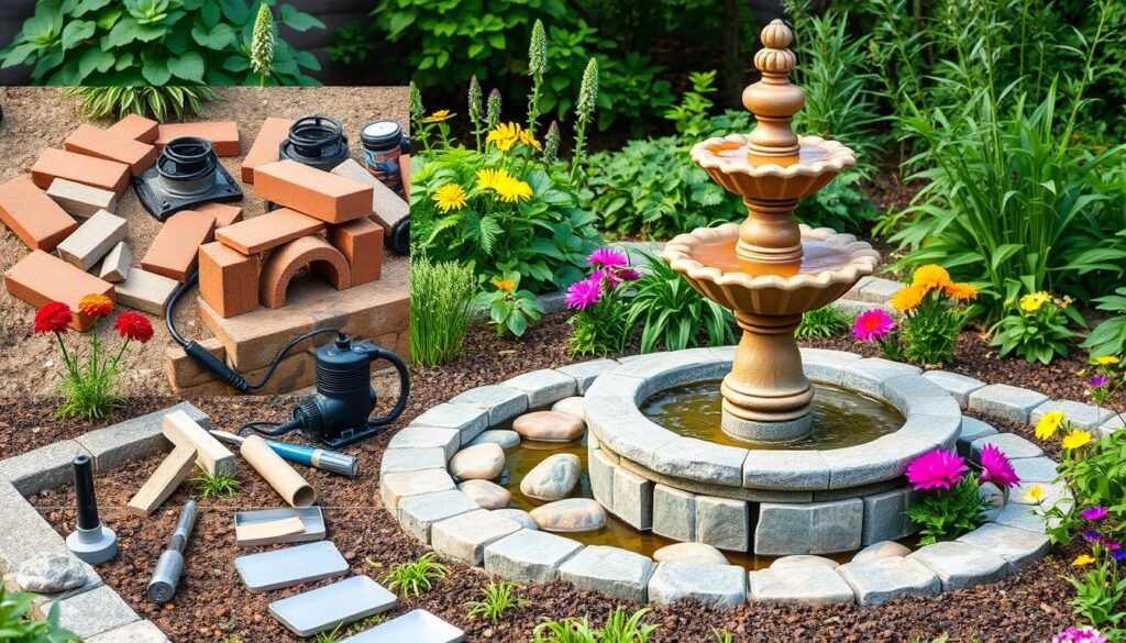 Gartenbrunnen Installation Schritt für Schritt