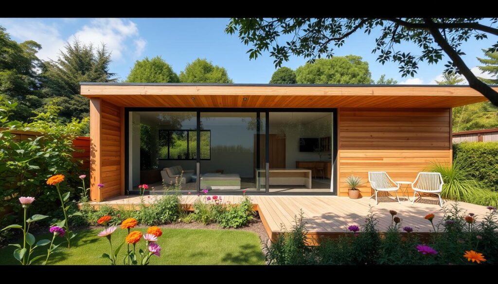 Modernes Gartenhaus aus Holz Design