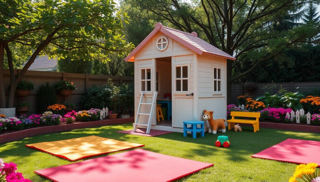 Sicheres Kinderspielhaus im Garten