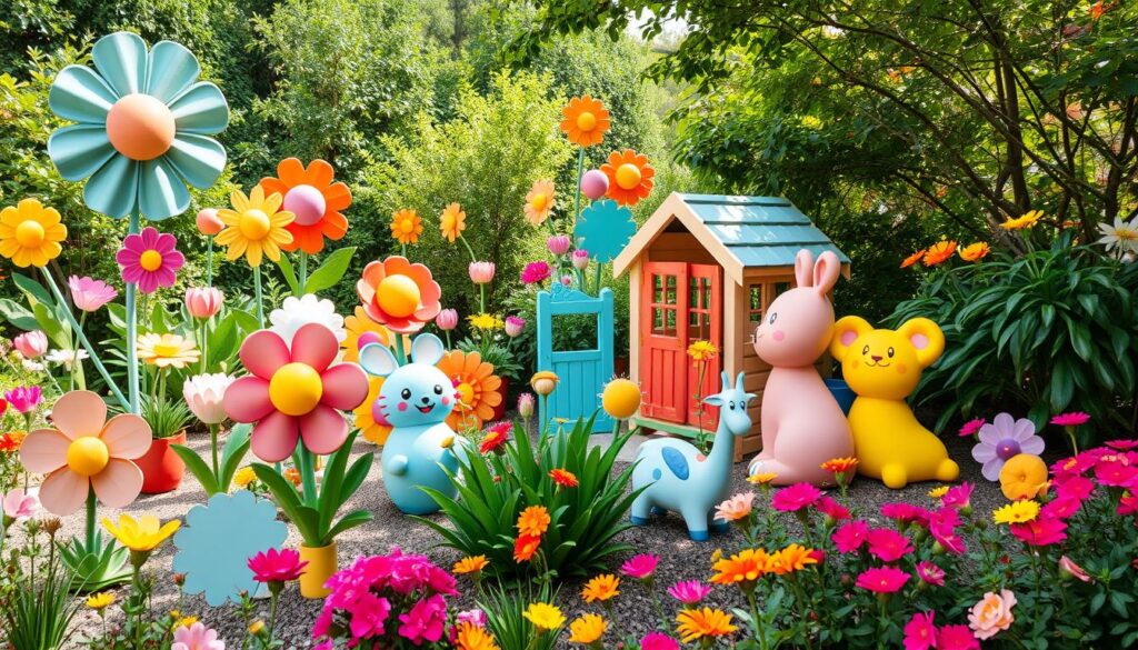 Kinderfreundliche Gartendekoration