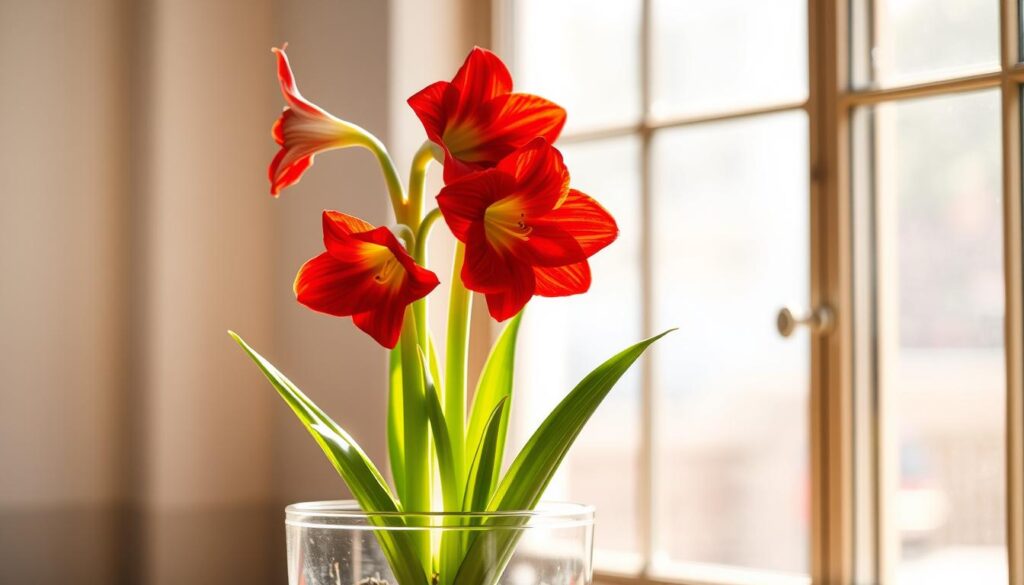 Amaryllis Pflege im Glas