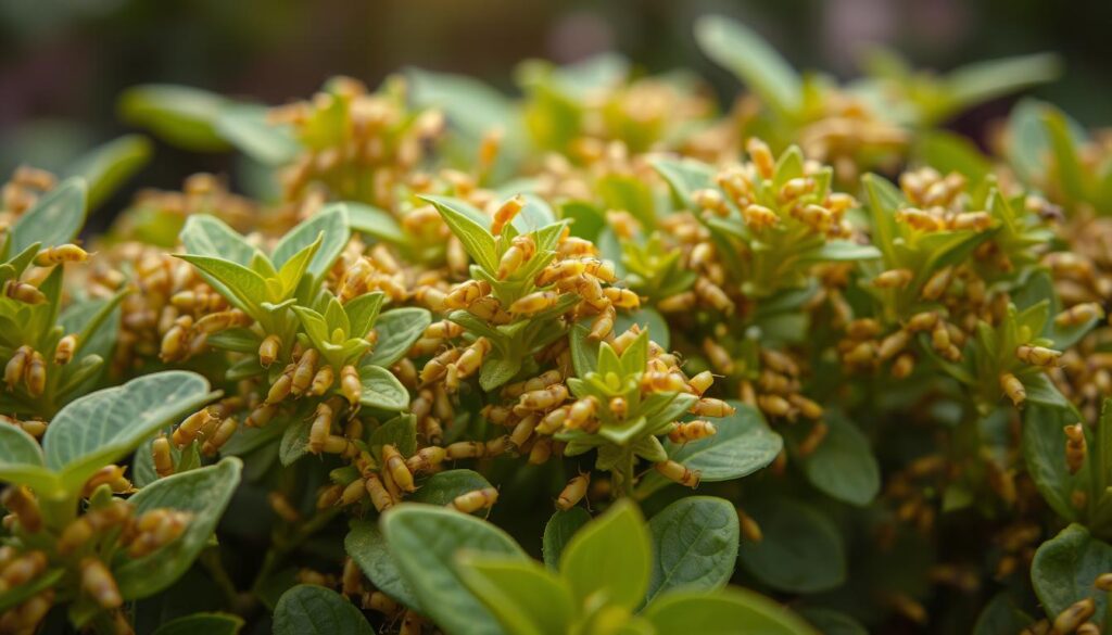 Blattlausbefall an Pflanzen Blattlausbefall an Pflanzen