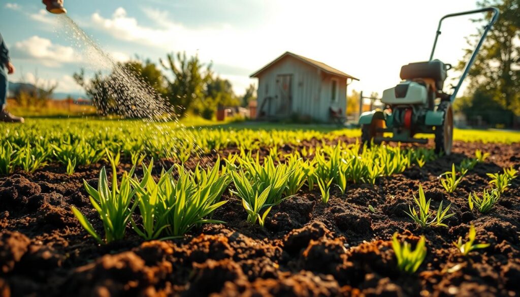 Bodenpflege nach der Aussaat Bodenpflege nach der Aussaat