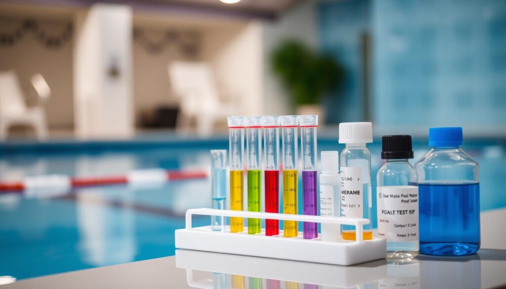 Chemische Einstellung des Poolwassers