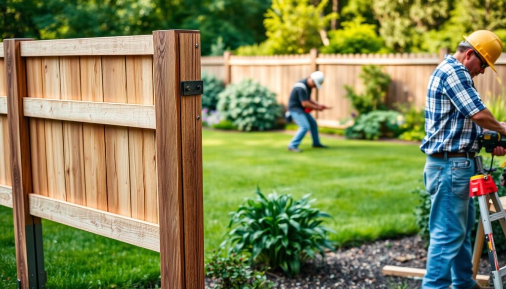 Fachgerechte Montage eines Sichtschutzzauns