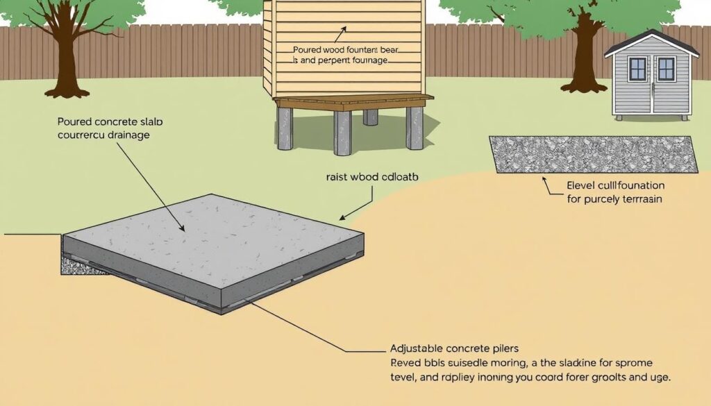 Fundamenttypen für Gartenhäuser Fundamenttypen für Gartenhäuser