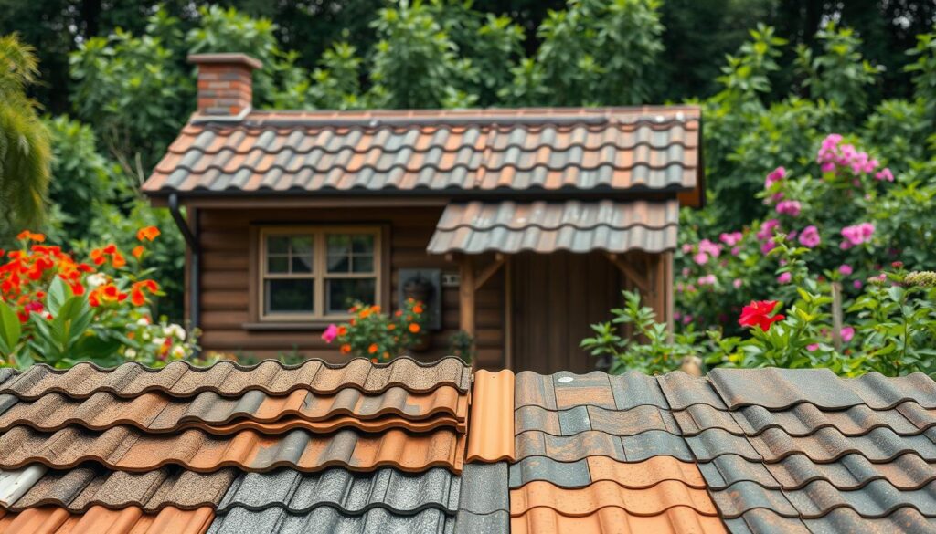 Gartenhaus Dachmaterialien