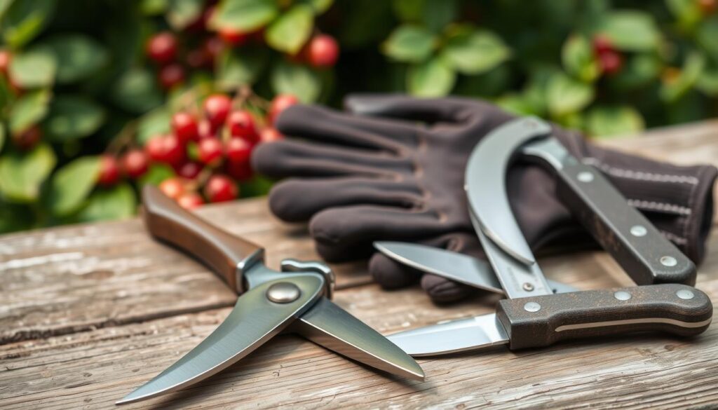 Gartenwerkzeuge für den Johannisbeerschnitt