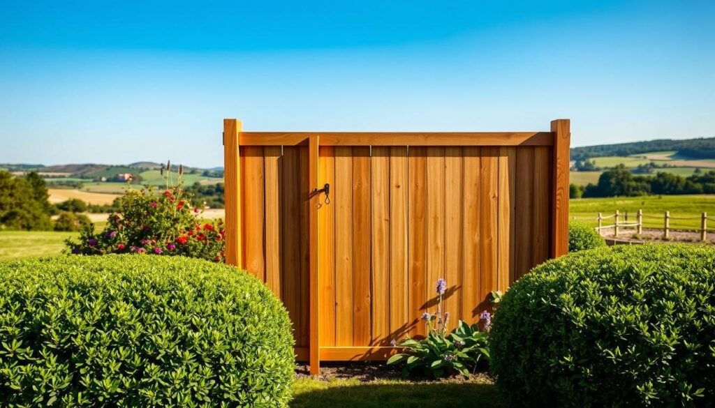 Günstiger Sichtschutzzaun im Garten