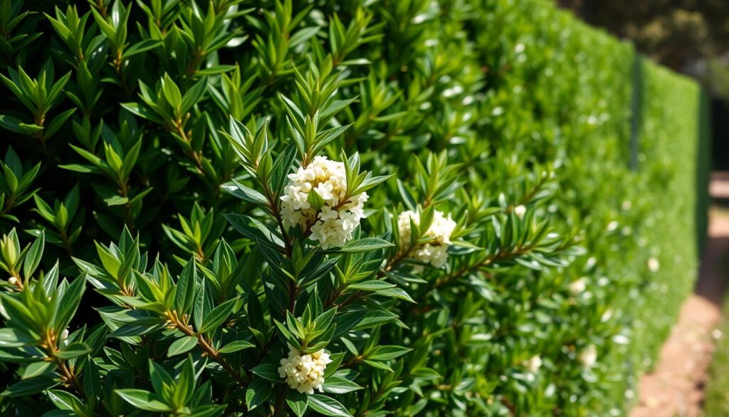 Kirschlorbeer als Heckenpflanze Kirschlorbeer als Heckenpflanze