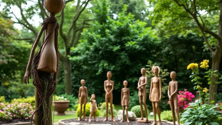 Lebensgroße Figuren für den Garten selber machen