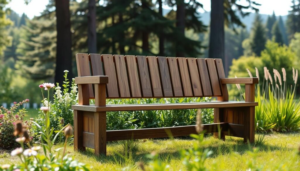 Montage einer Sitzbank