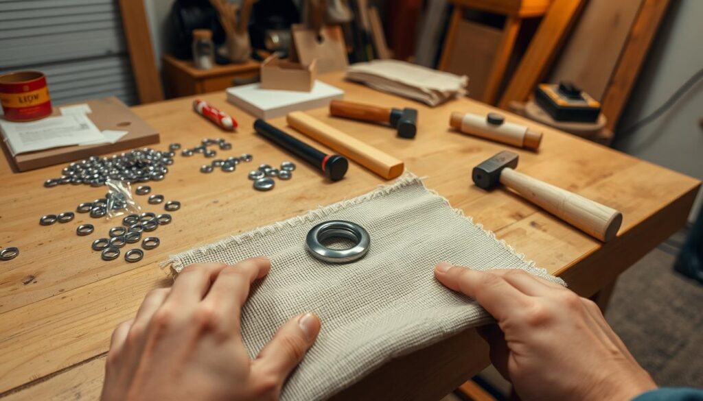 Ösen anbringen Ösen anbringen