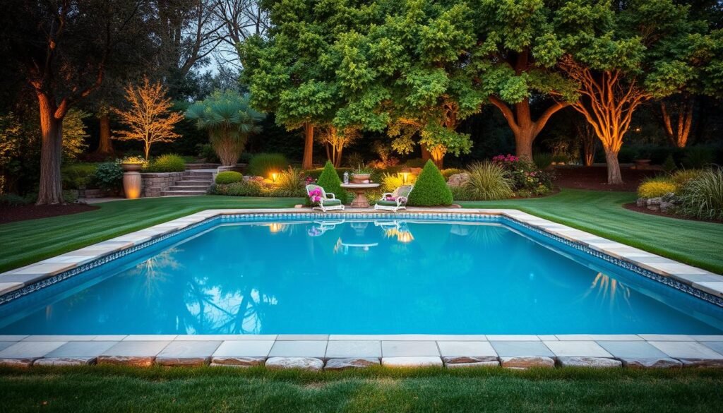 Pool-Standort im Garten