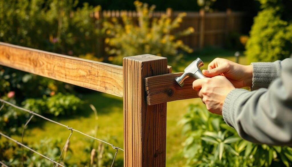Praktische Zaunreparatur