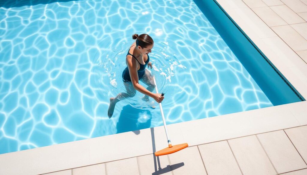 Reinigung des Schwimmbeckens
