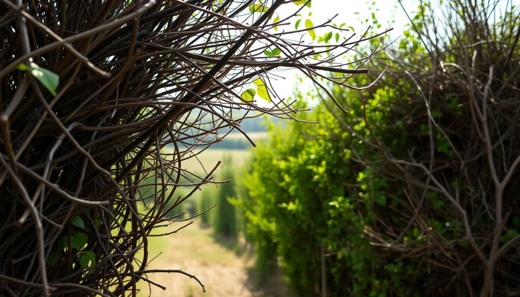 Stabilisierung einer natürlichen Hecke Stabilisierung einer natürlichen Hecke