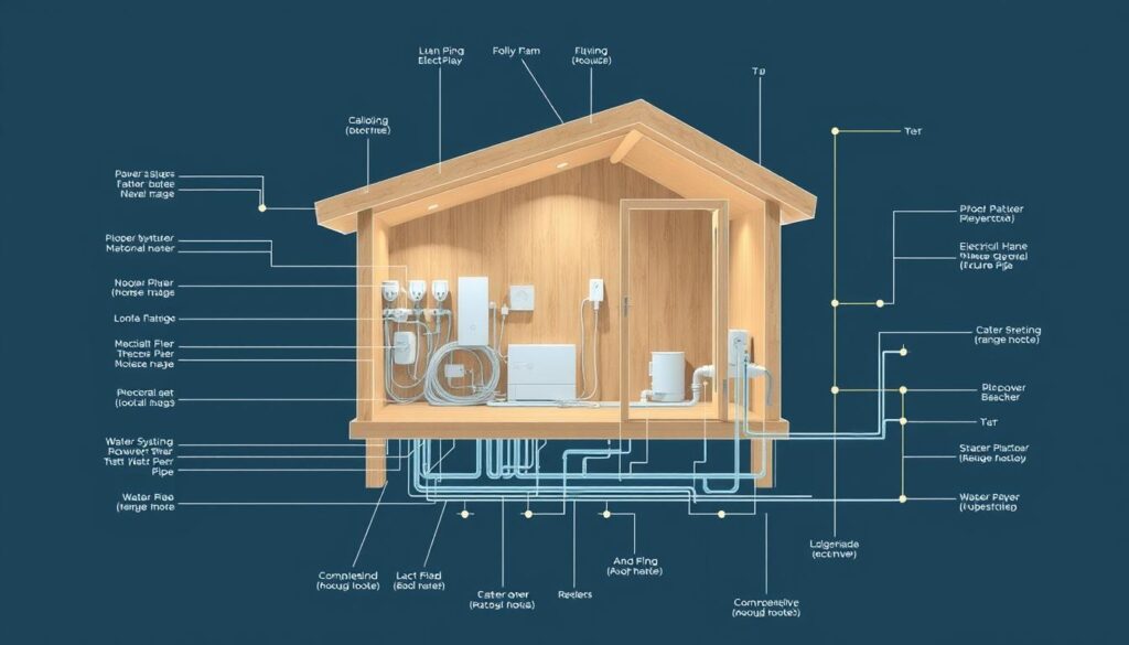 Technische Anschlüsse Gartenhaus