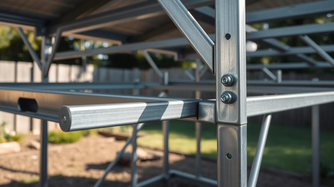 Wie befestigt man ein Metall Gartenhaus?