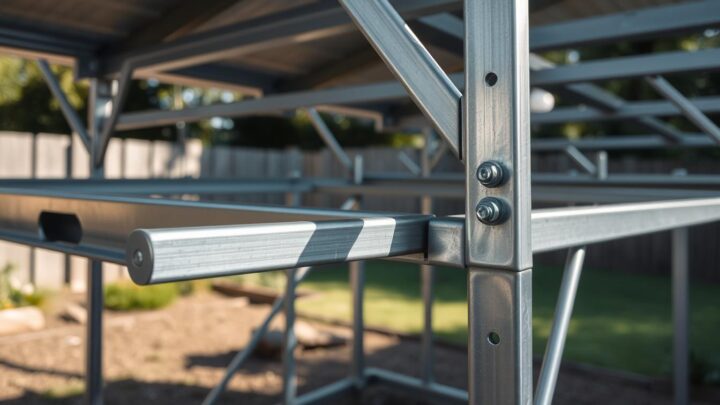 Wie befestigt man ein Metall Gartenhaus?