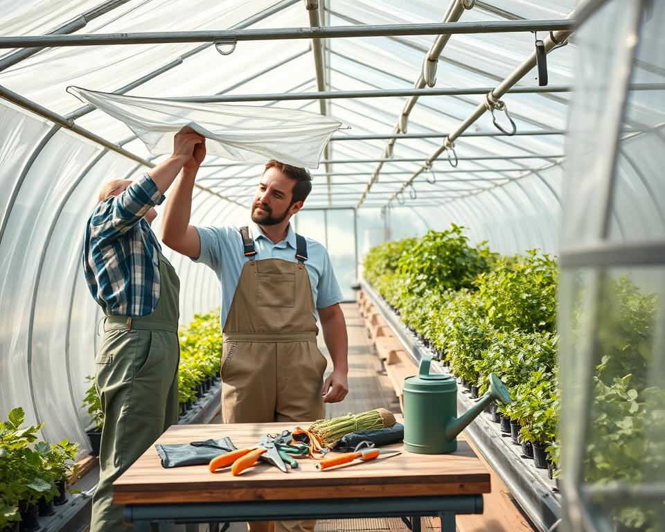Foliengewächshaus Wartung