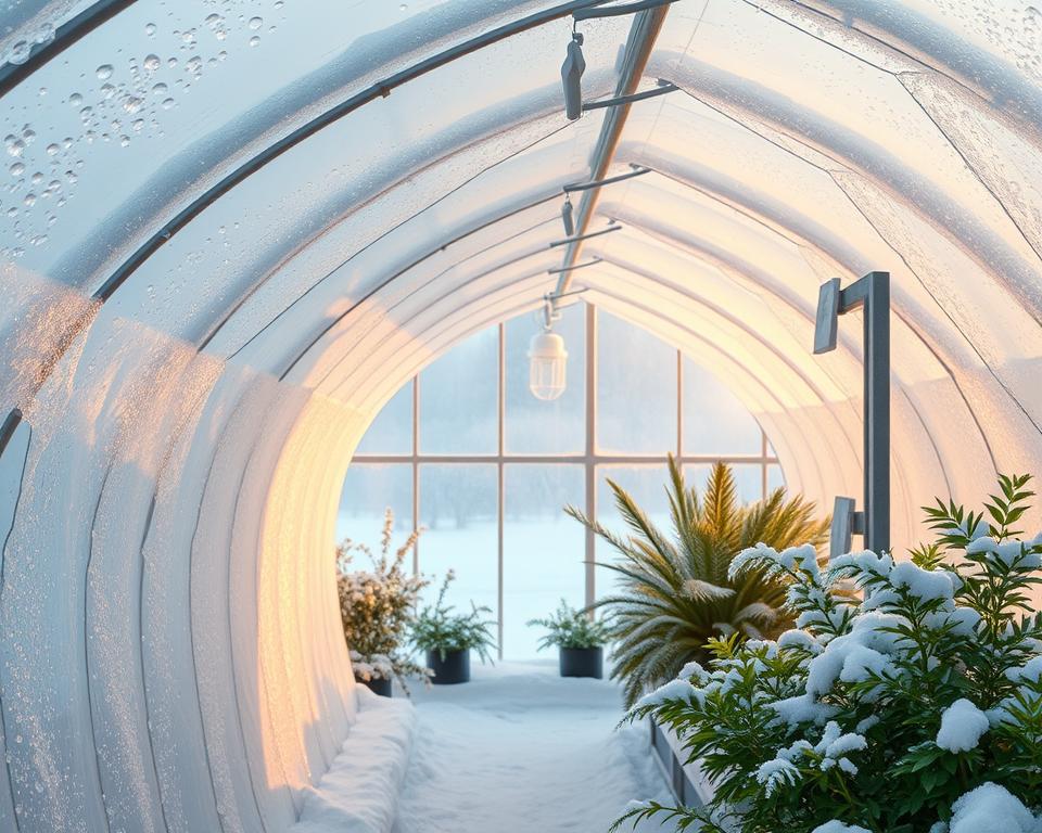 Winterfestes Foliengewächshaus