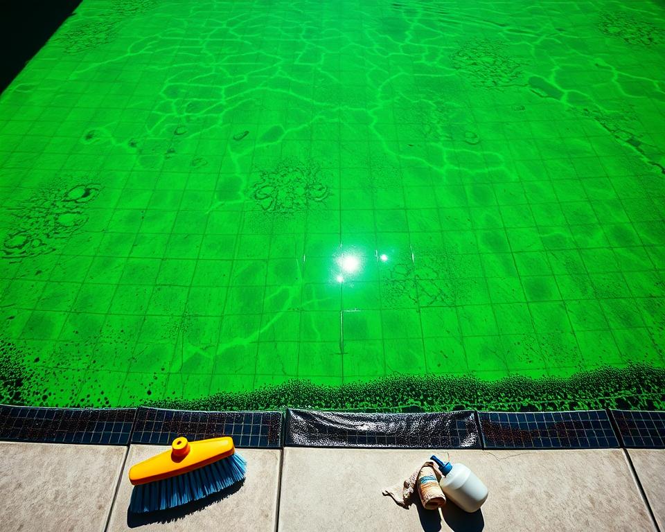 Algenentfernung Schwimmbad