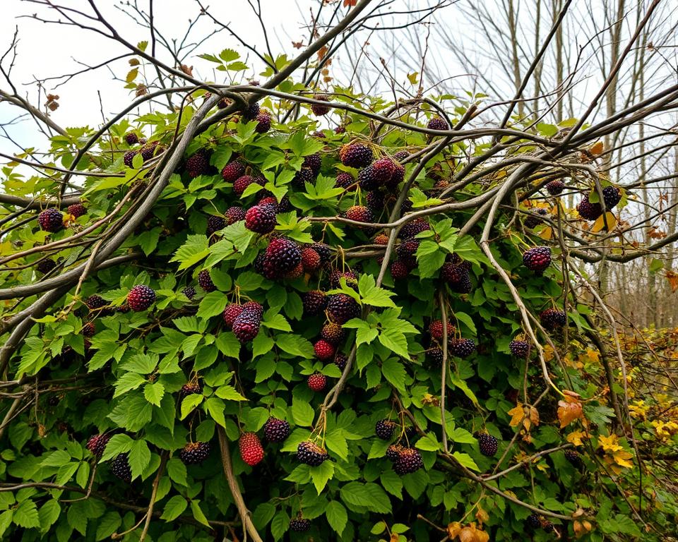 Brombeerschnitt Jahreszeiten