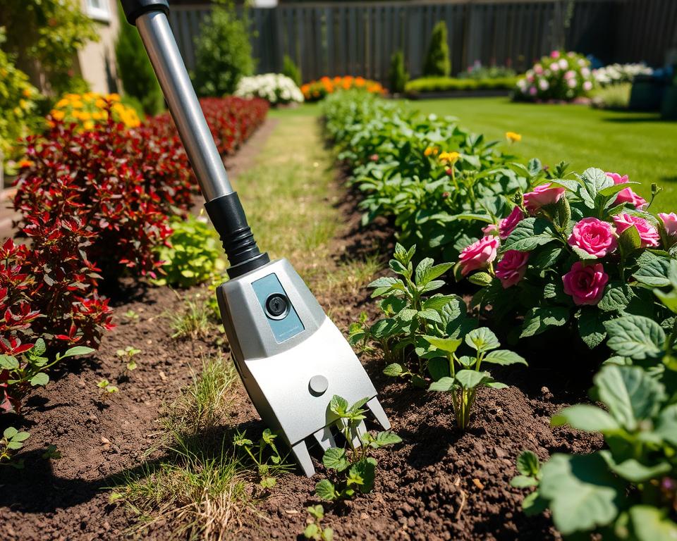 Elektrische Unkrautentfernung im Garten