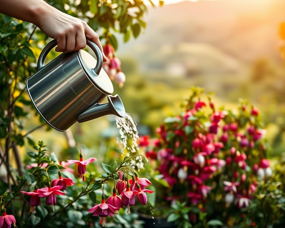 Fuchsien gießen und düngen