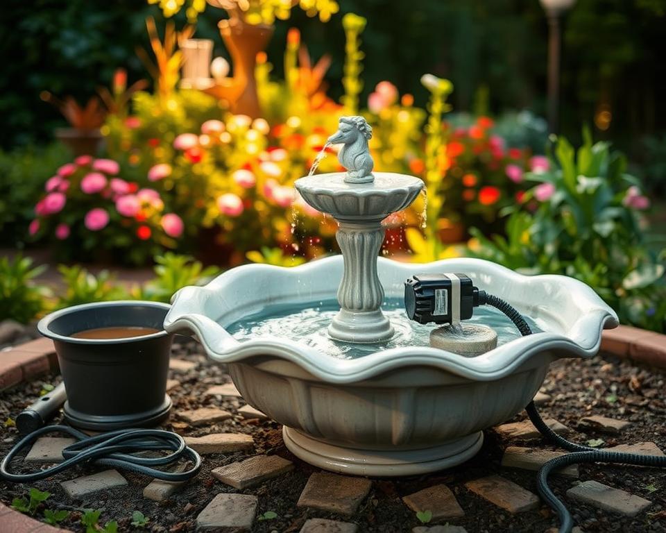 Gartenbrunnen Installationsschritte