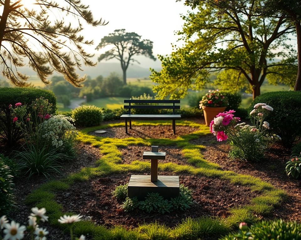 Grabstelle für Haustiere im Garten