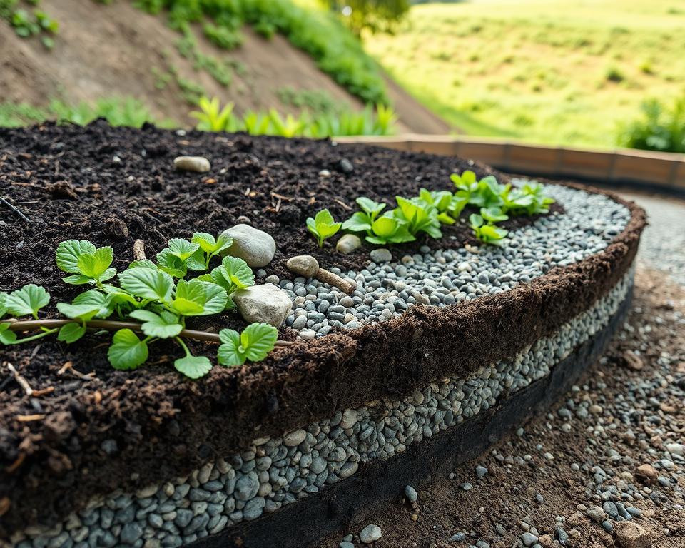 Hochbeetschichtung Aufbau