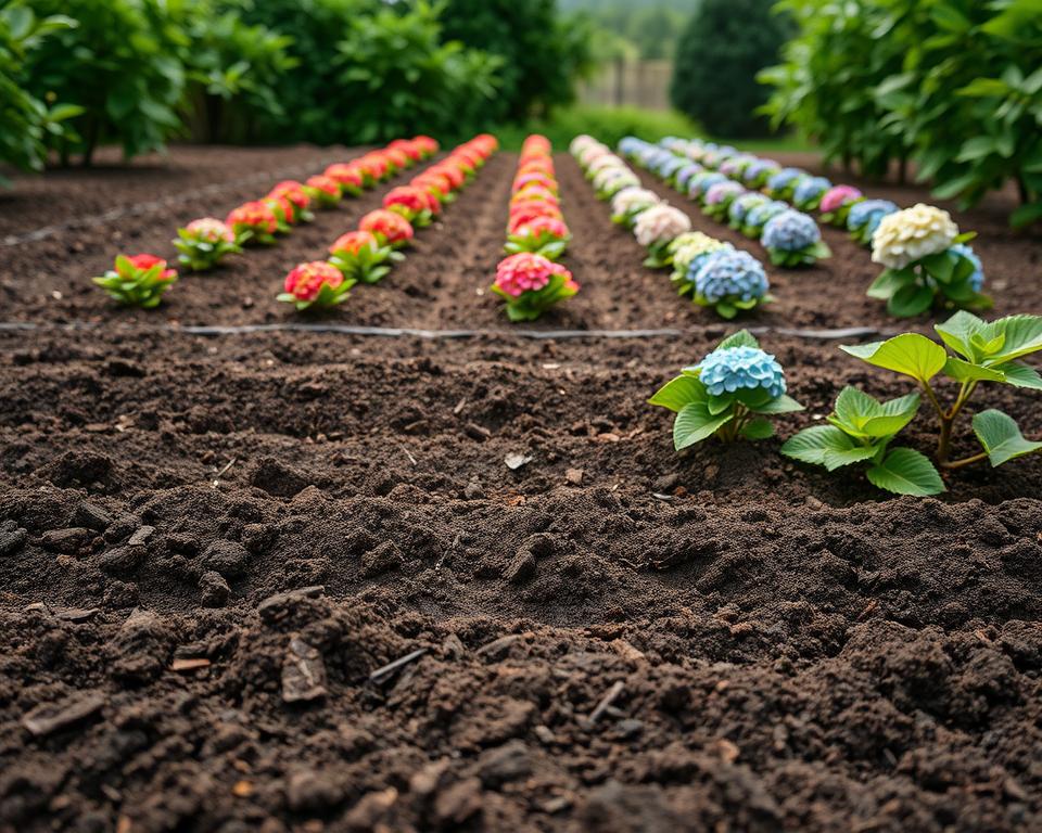 Hortensienbeet Bodenvorbereitung