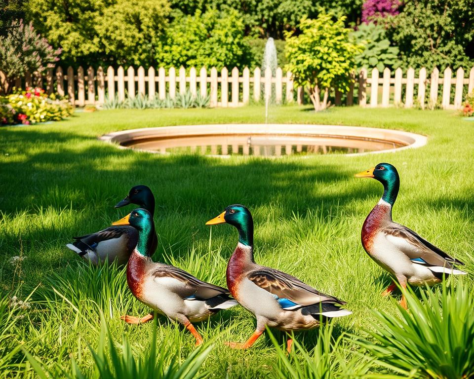 Laufenten Rassen im Garten
