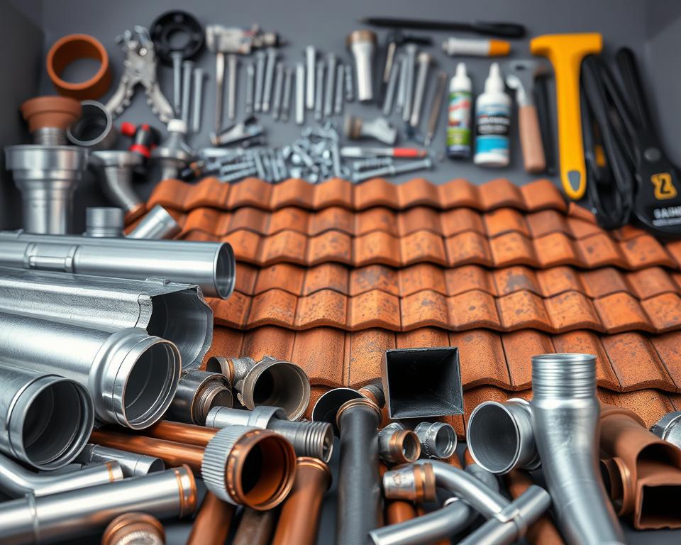 Materialien für Dachrinnen