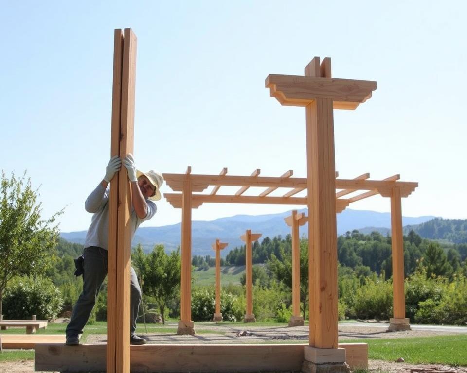 Pergola Stützen Installation