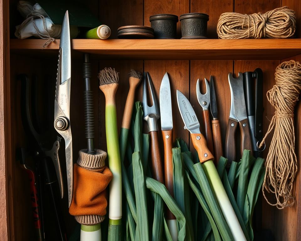 Porree Erntetechnik Werkzeuge