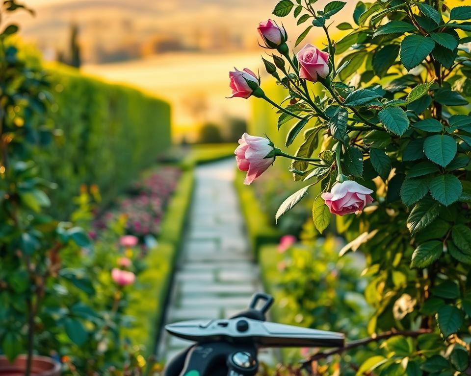 Rosenpflege nach Schnitt