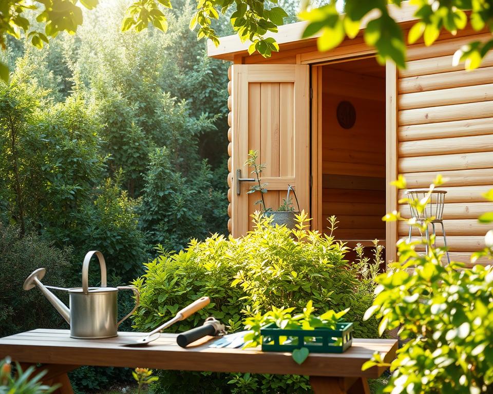 Saunawartung Gartensauna