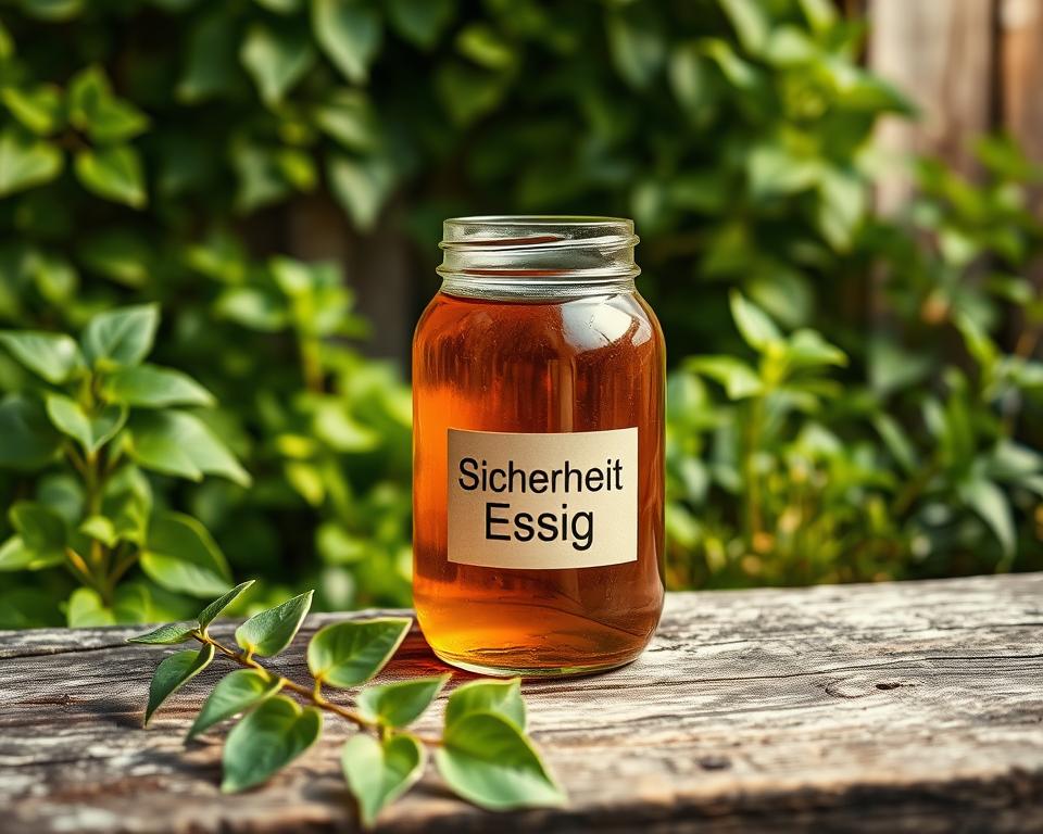Sicherheit Essig Anwendung Garten