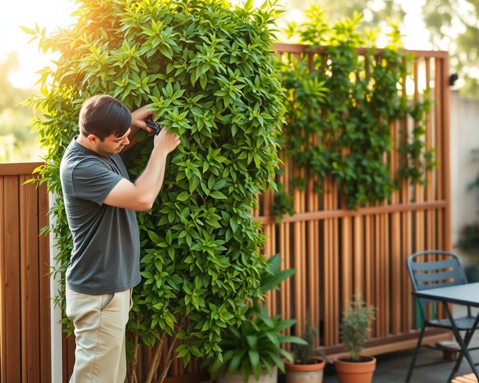 Sichtschutz Wartung und Pflege