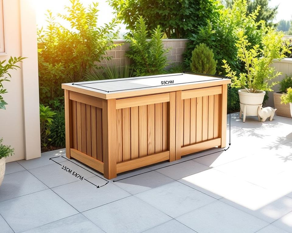 Terrassenbox Größenplanung