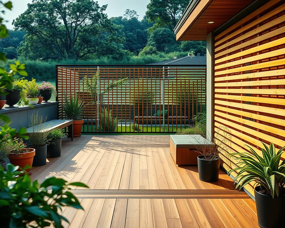 Terrassenplanung Sichtschutz