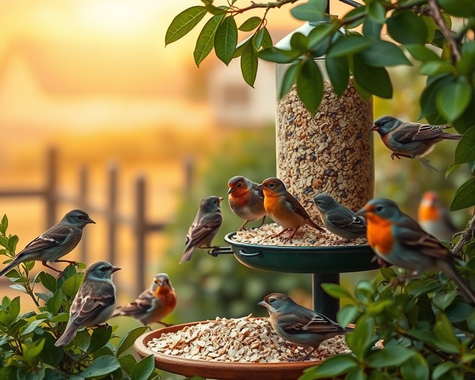 Vogelarten Haferflocken Fütterung