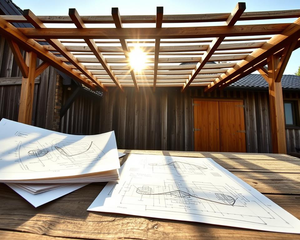 Vordach holz selbst bauen Planung