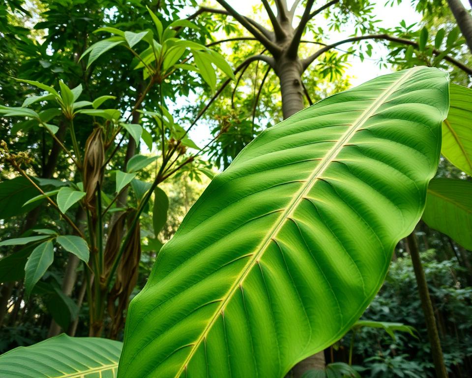 Kratom Blattstruktur und Wuchsform